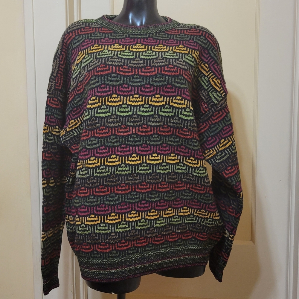 Mondo Di Marco Vintage Oversized Men's L Multicol… - image 2